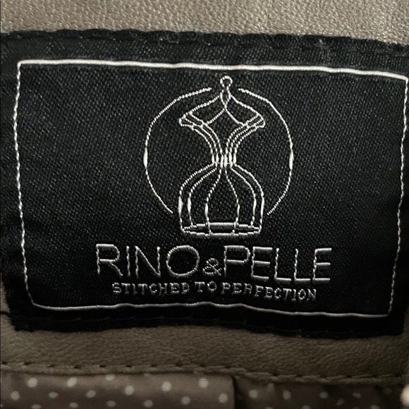 Rino Pelle Women Gray Taupe Faux Leather Moto Jacket Bikercore Outdoor Causal - Picture 7 of 14